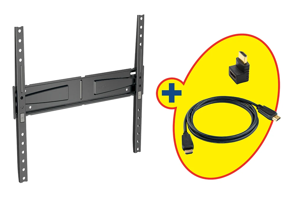Pack Support Mural + Câble HDMI Pack VESA 400 FIXE Meliconi (920022) Accessoires Votre Magasin de Meuble et Électroménager à La Réunion !