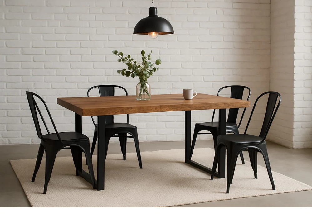 Table à Manger Fold Bois de Manguier Votre Magasin de Meuble et Électroménager à La Réunion !