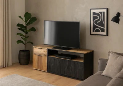 Meuble TV 3 Portes 3 Tiroirs (Collection Hudson)