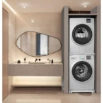 Kit de Superposition avec Base Mobile Anti-Vibrations pour Lave-linge et Sèche-linge Moving Tower Meliconi (656147)