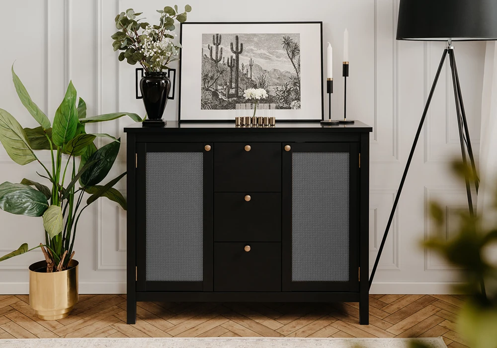 Bahut Bas 2 Portes 3 Tiroirs (Collection Cordoba) Meubles Votre Magasin de Meuble et Électroménager à La Réunion !