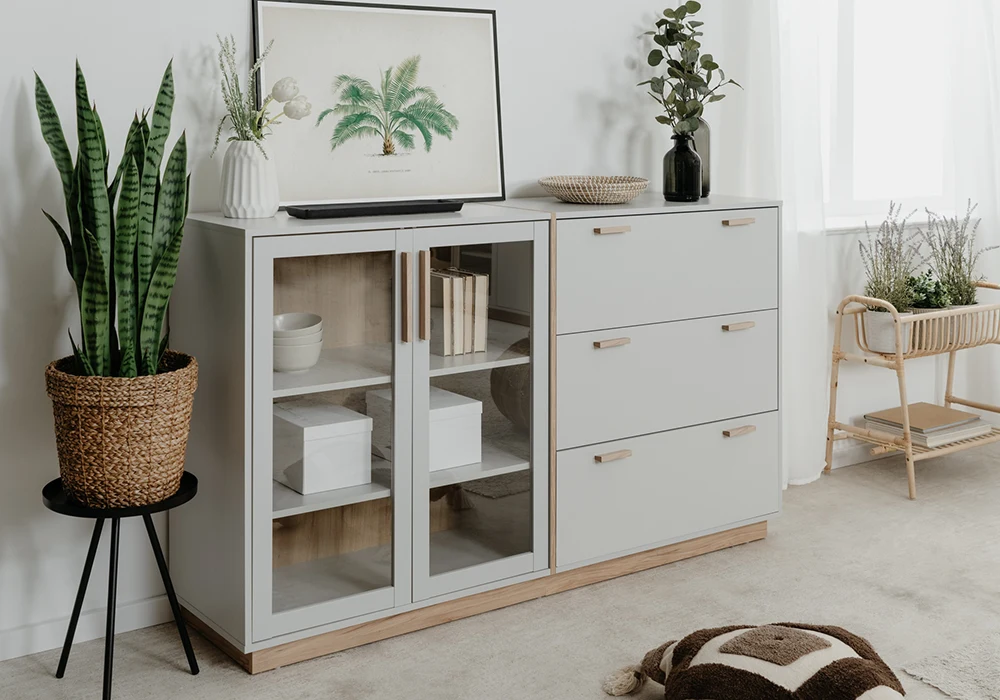 Buffet 2 Portes 3 Tiroirs (Collection Split) Meubles Votre Magasin de Meuble et Électroménager à La Réunion !