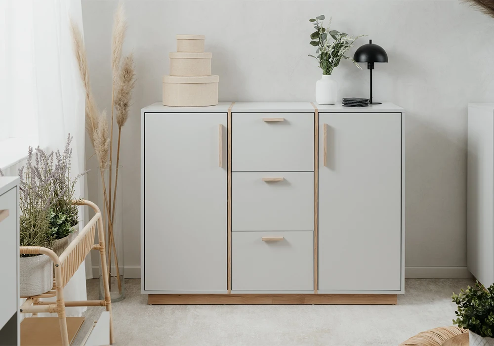 Bahut Bas 2 Tiroirs 3 Portes (Collection Split) Meubles Votre Magasin de Meuble et Électroménager à La Réunion !