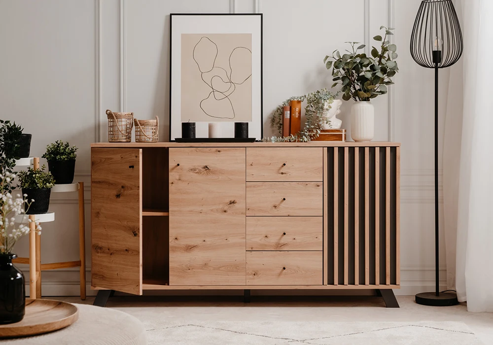 Enfilade 4 Portes (Collection Medan) Meubles Votre Magasin de Meuble et Électroménager à La Réunion !