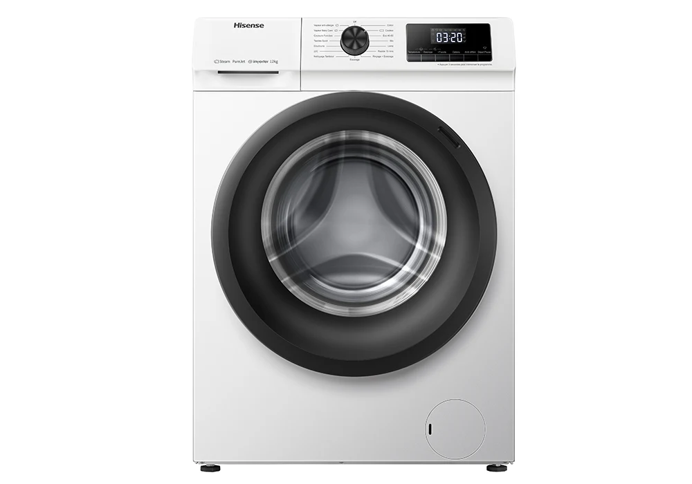 Lave-Linge 12KG Inverter Vapeur Hisense (WFQE1214EVJM) Électroménager Votre Magasin de Meuble et Électroménager à La Réunion !