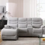 Salon d'Angle Relax avec Console Grise Indy