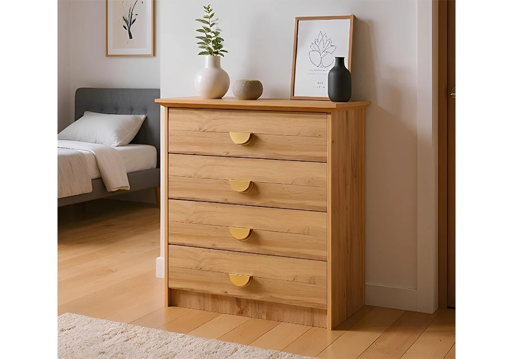 Commode 4 Tiroirs (Collection Carry) Armoires, Commodes & Chevets Votre Magasin de Meuble et Électroménager à La Réunion !