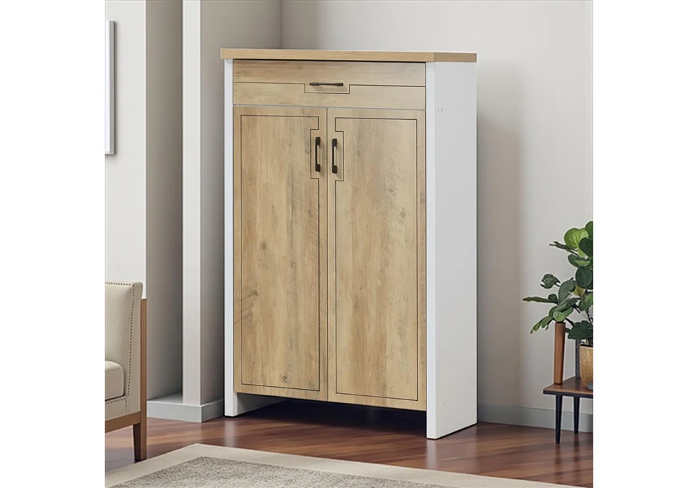 Meuble à Chaussures 2 Portes 1 Tiroir (Collection Bianca) Meubles Votre Magasin de Meuble et Électroménager à La Réunion !