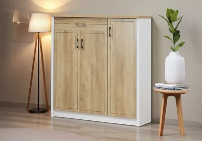 Meuble à Chaussures 3 Portes 1 Tiroir (Collection Bianca) Meubles Votre Magasin de Meuble et Électroménager à La Réunion !