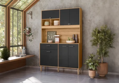 Buffet de Cuisine 6 Portes 1 Tiroir Erva Doce