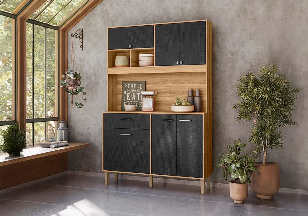 Buffet de Cuisine 6 Portes 1 Tiroir Erva Doce Ensembles Cuisine Votre Magasin de Meuble et Électroménager à La Réunion !