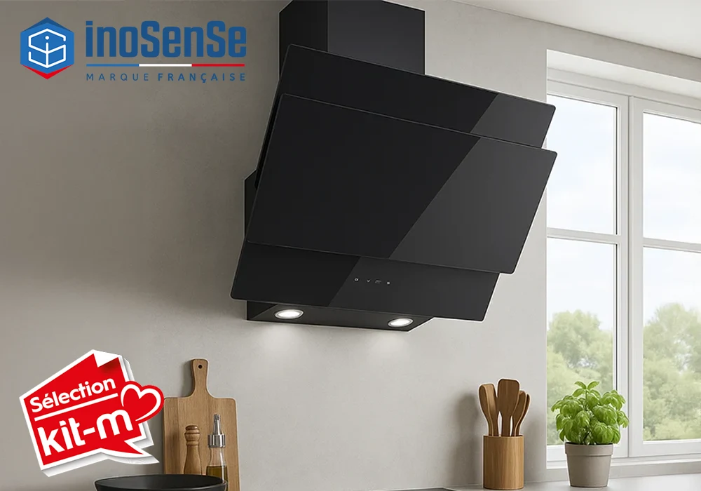 Hotte Murale Inclinée Vitrée 60cm InoSense (DA6-865) Cuisson Votre Magasin de Meuble et Électroménager à La Réunion !