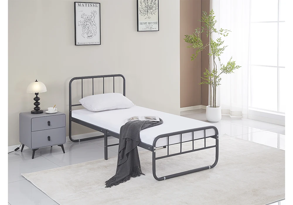 Lit 90x190cm en Métal Sandy Chambres à Coucher Votre Magasin de Meuble et Électroménager à La Réunion !