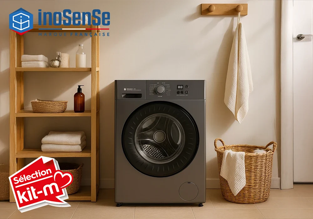 Lave Linge Séchant Inverter Silver 8/5KG InoSense Électroménager Votre Magasin de Meuble et Électroménager à La Réunion !