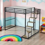 Lit Mezzanine avec Escalier 140x190cm Biclam