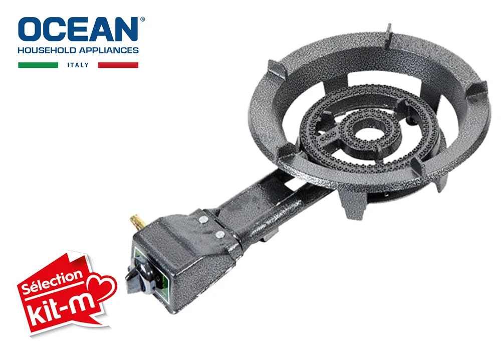 Réchaud à Gaz avec Brûleur en Fonte Ocean (OCCGSL185PRO) Cuisine Votre Magasin de Meuble et Électroménager à La Réunion !