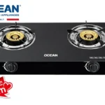 Réchaud 2 Feux Vitrés à Gaz Ocean (OCTGSL2FPROBG)