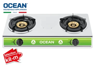 Réchaud 2 Feux Inox à Gaz Ocean (OCTGSL2FPROX) Cuisine Votre Magasin de Meuble et Électroménager à La Réunion !