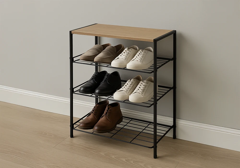 Étagère à Chaussures 4 Niveaux Libra Meubles Votre Magasin de Meuble et Électroménager à La Réunion !