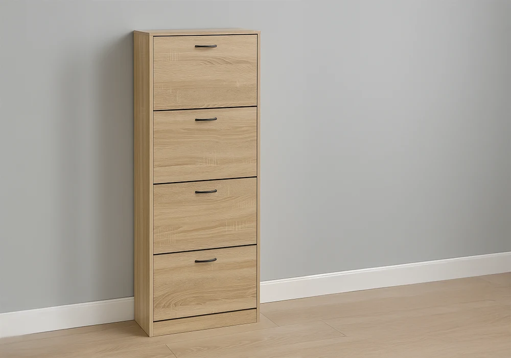 Meuble à Chaussures 4 Abattants Milo Meubles Votre Magasin de Meuble et Électroménager à La Réunion !