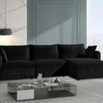 Salon d'Angle Noir Denise