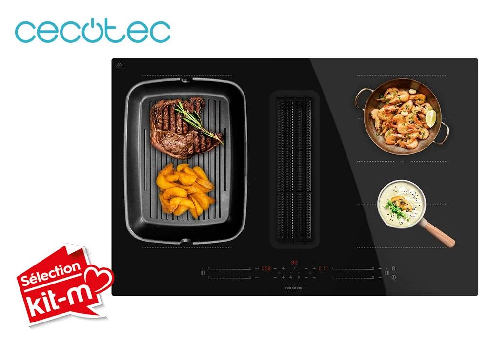 Table de Cuisson Induction avec Hotte Intégrée Bolero Squad IH 4800 FullFlex80 Cecotec (A01_EU01_100089) Cuisson Votre Magasin de Meuble et Électroménager à La Réunion !