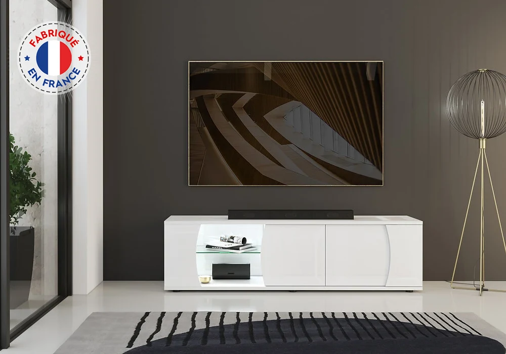 Meuble TV LED 2 Portes (Collection PULP) Meubles Votre Magasin de Meuble et Électroménager à La Réunion !