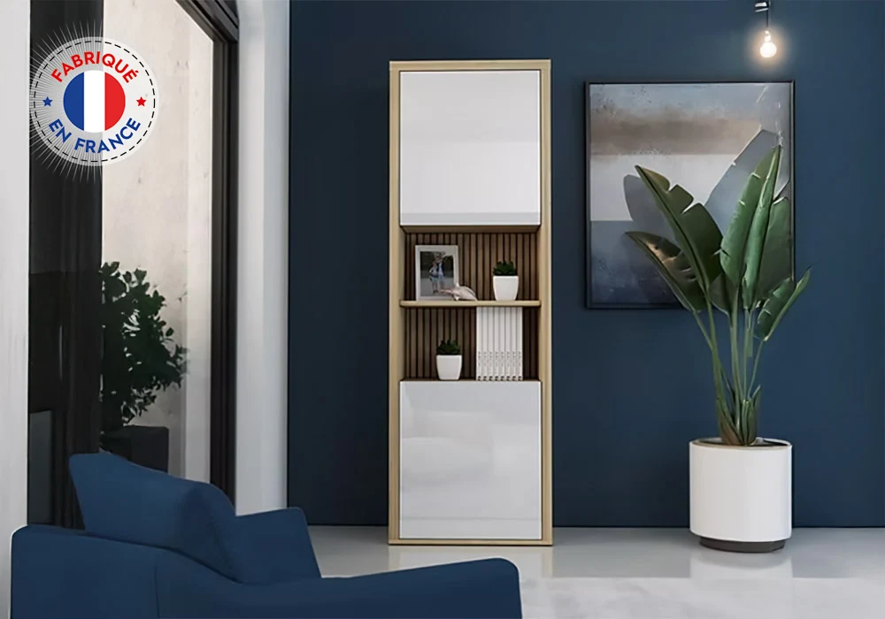 Bibliothèque 2 Portes (Collection Castel) Meubles Votre Magasin de Meuble et Électroménager à La Réunion !