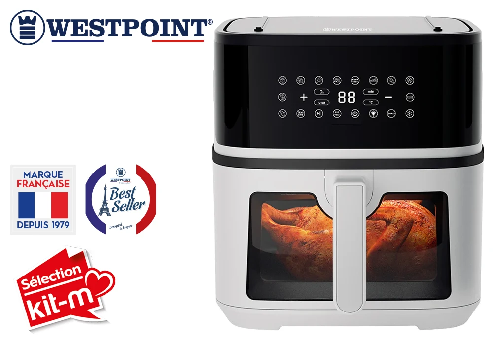 Friteuse AIR FRYER 8L Double Fonction DARKVIBE line Westpoint (WAFZ-831625.GW) Cuisine Votre Magasin de Meuble et Électroménager à La Réunion !