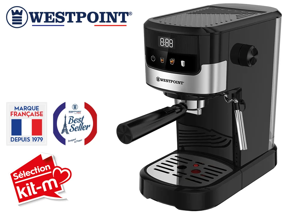 Cafetière Expresso Percolateur DARKVIBE Line Westpoint (WCMD-151125.PDN) Boissons (Café, Thé, Jus) Votre Magasin de Meuble et Électroménager à La Réunion !