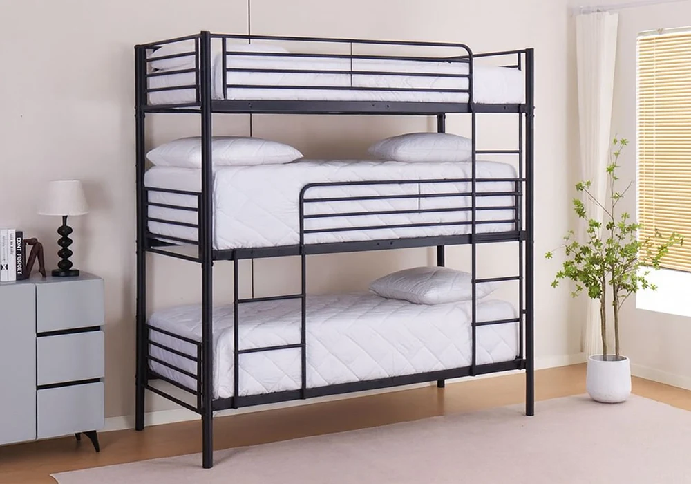 Lit Superposé 3 Niveaux 90x190cm Chambres Enfant Votre Magasin de Meuble et Électroménager à La Réunion !