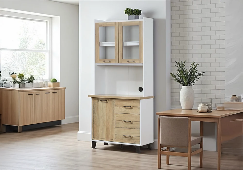 Buffet de Cuisine 3 Portes 3 Tiroirs Ensembles Cuisine Votre Magasin de Meuble et Électroménager à La Réunion !