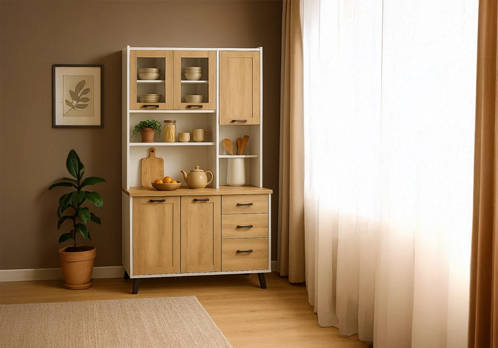 Buffet de Cuisine 5 Portes 3 Tiroirs Ensembles Cuisine Votre Magasin de Meuble et Électroménager à La Réunion !