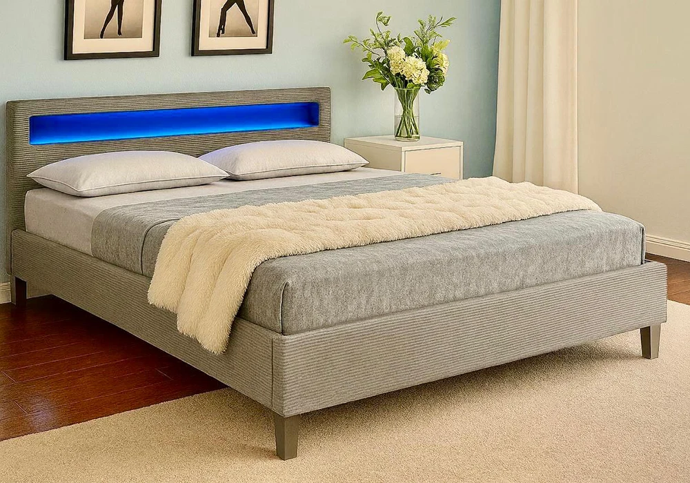 Lit LED 160x200cm Chambres à Coucher Votre Magasin de Meuble et Électroménager à La Réunion !