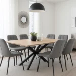 Ensemble Table à Manger Rectangulaire avec 6 Chaises Verona