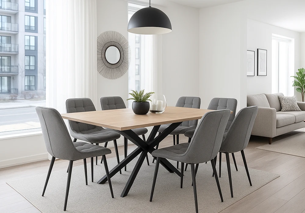 Ensemble Table à Manger Rectangulaire avec 6 Chaises Verona Salles à Manger Votre Magasin de Meuble et Électroménager à La Réunion !