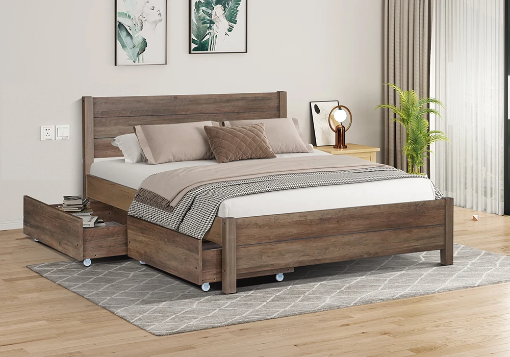 Lit 160x200cm sans Tiroirs London Chambres à Coucher Votre Magasin de Meuble et Électroménager à La Réunion !