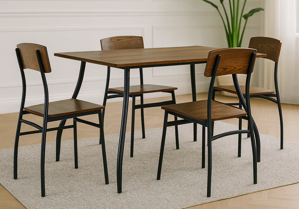 Ensemble Table à Manger avec 4 Chaises Vetra Salles à Manger Votre Magasin de Meuble et Électroménager à La Réunion !