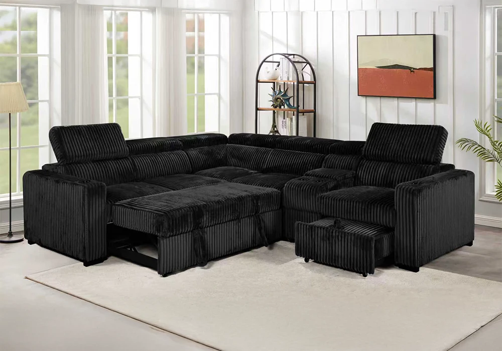 Salon d’Angle Convertible Lisboa Angles Votre Magasin de Meuble et Électroménager à La Réunion !