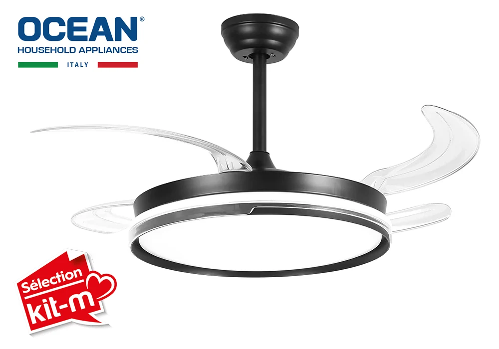 Ventilateur Plafonnier LED avec Pales Rétractables Ocean (OCCFP424DC3LR) Petits Électroménagers Votre Magasin de Meuble et Électroménager à La Réunion !