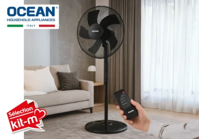 Ventilateur sur Pied avec Télécommande 16 Pouces Ocean