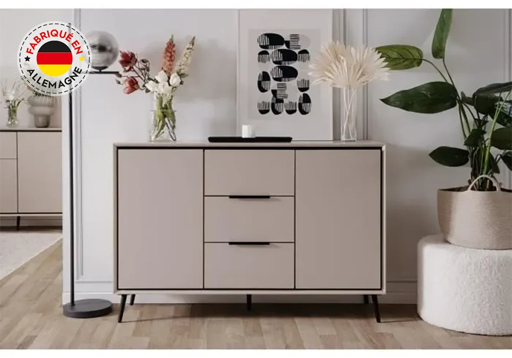 Bahut Bas 2 Portes 3 Tiroirs (Collection Arona) Meubles Votre Magasin de Meuble et Électroménager à La Réunion !