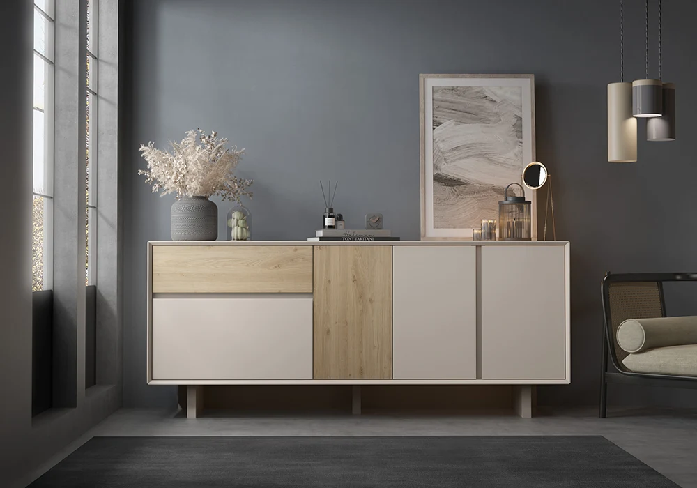 Buffet 4 Portes 1 Tiroir (Collection Carpi) Meubles Votre Magasin de Meuble et Électroménager à La Réunion !