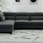 Salon d'Angle Gris Foncé Bonomy