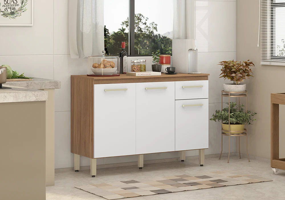 Meuble Bas 3 Portes 1 Tiroir (Collection Dama) Ensembles Cuisine Votre Magasin de Meuble et Électroménager à La Réunion !