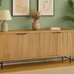 Buffet Bas 4 Portes en Bois de Manguier (Collection Mundra)