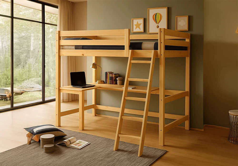 Lit Mezzanine avec Bureau Sarsar Chambres Enfant Votre Magasin de Meuble et Électroménager à La Réunion !