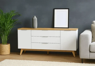 Bahut Bas 2 Portes 3 Tiroirs (Collection Libre) Meubles Votre Magasin de Meuble et Électroménager à La Réunion !