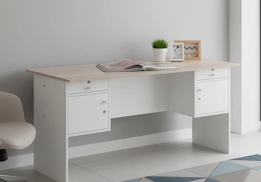 Bureau 2 Portes 2 Tiroirs (Collection Essentiel) Bureaux Votre Magasin de Meuble et Électroménager à La Réunion !