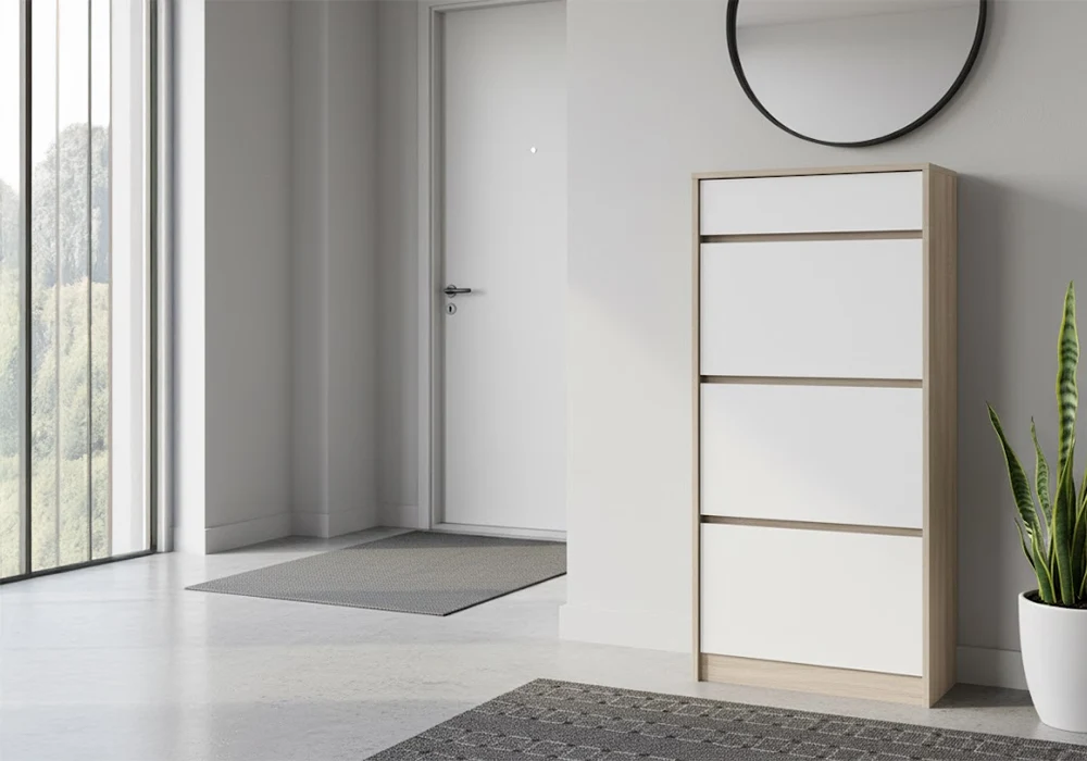 Meuble à Chaussures 1 Tiroir 3 Abattants Hanover Meubles Votre Magasin de Meuble et Électroménager à La Réunion !